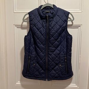 Women's Navy Quilted Vest